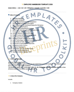 Global Employee Handbook Template 2026