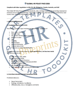 Global HR Policy Pack 2026