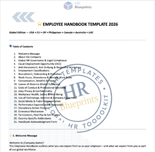 Global Employee Handbook Page